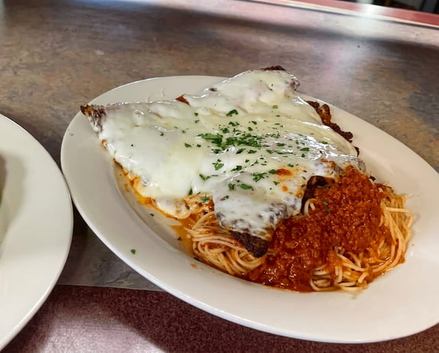 Lunch Chicken Parmigiana.