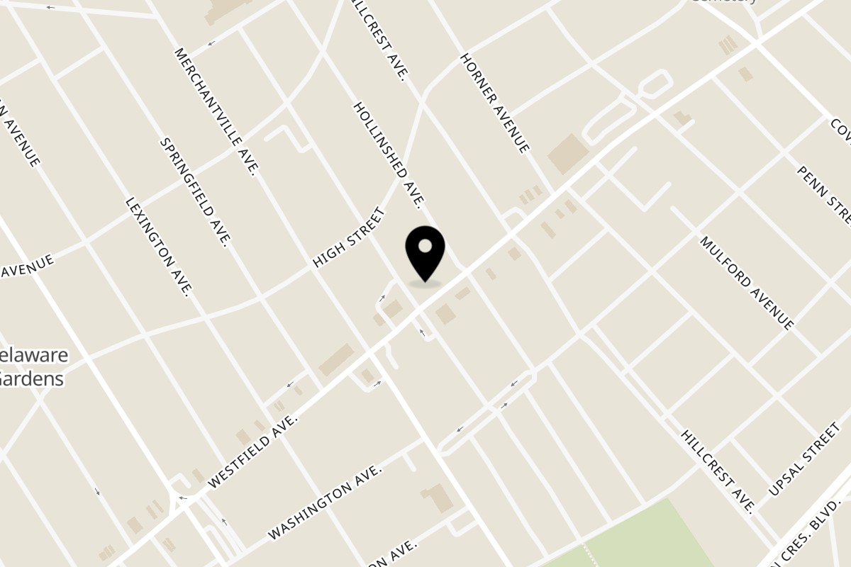 Map showing the location of Montegrillo Cucina Italiana on 5825 Westfield Ave in Pennsauken